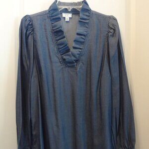 New-No Tag Crown & Ivy Ruffled V-Neck Tunic.